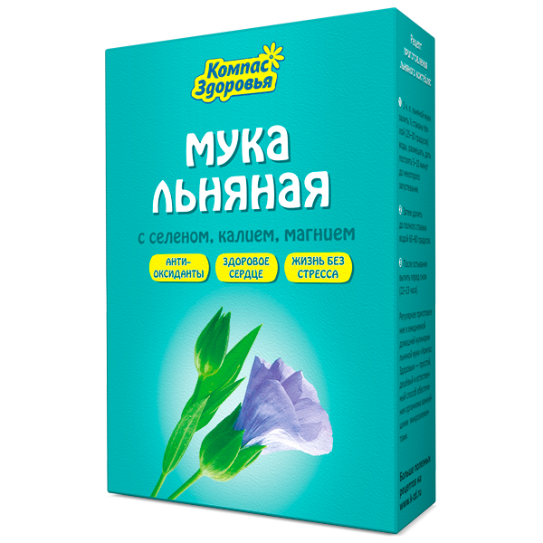 Льняная мука с селеномкалием и магнием 300г