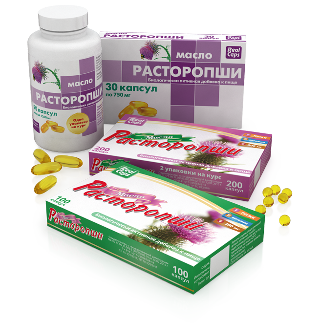Масло Расторопши 750мг 30 капсул