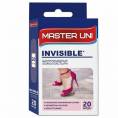 Лейкопластырь бактерицидный MASTER UNI INVISIBLE прозрачная полимерная основа №20