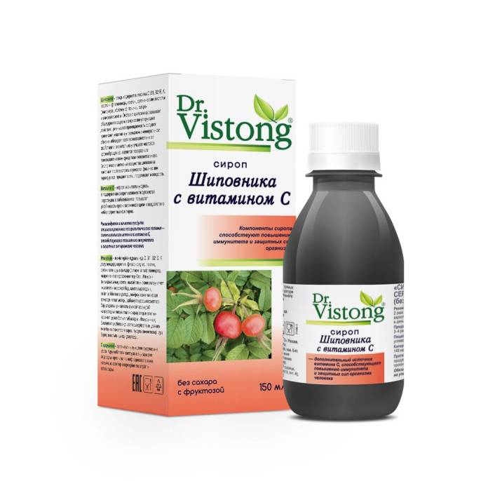 Dr Vistong Сироп Шиповника с витамином С 150мл