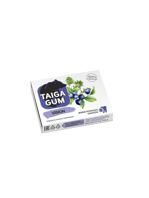 Смолка жевательная Taiga Gum для Глаз 5шт