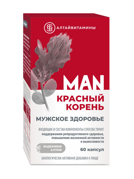 Красный корень Man мужское здоровье Алтайвитамины 60 капсул
