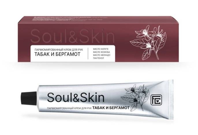 Крем для рук парфюмированный Soul&Skin табак и бергамот 65мл