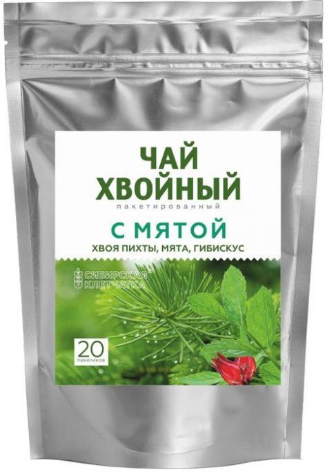 Чай хвойный с мятой 20 пакетиков