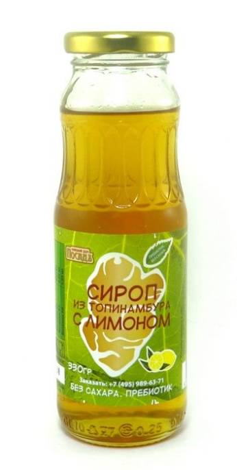 Сироп из топинамбура с лимоном 330г