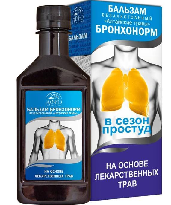 Бальзам Бронхонорм при простудных заболеваниях серии