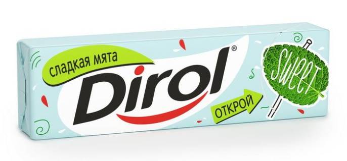 Жевательная резинка Dirol сладкая мята 136 г