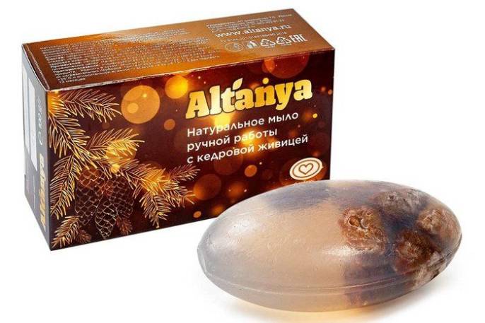 Мыло АЛТАНИЯ натуральное с кедровой живицей 100г