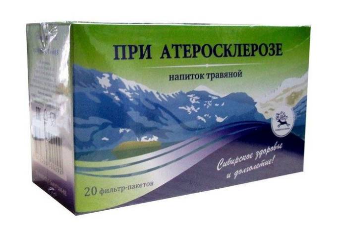 При атеросклерозе чайный напиток 20 пакетиков