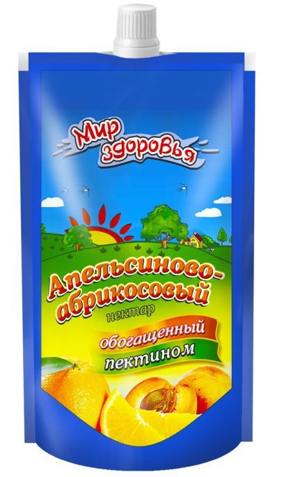 Нектар апельсиново абрикосовый с пектином Мир здоровья 200мл