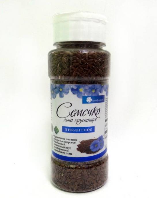 Льна семечко хрустящее Пикантное с адыгейской бжедугской солью 120г