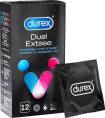 Презервативы Durex Dual Extase рельефные с анестетиком 12 шт