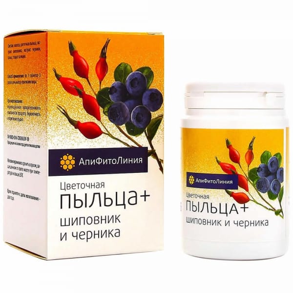 Пыльца, шиповник и черника: для зрения и сосудов, 60 табл.