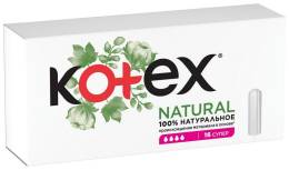 Тампоны Kotex Котекс Natural супер 16шт