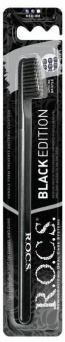 ROCS Рокс Зубная щетка Black Edition Classic средней жесткости