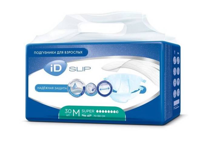 Подгузники для взрослых iD SLIP М 30шт