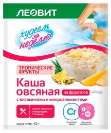 Каша Худеем за неделю овсяная тропические фрукты 40г