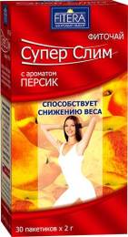 Супер Слим чай персик 30 пакетиков по 2 г