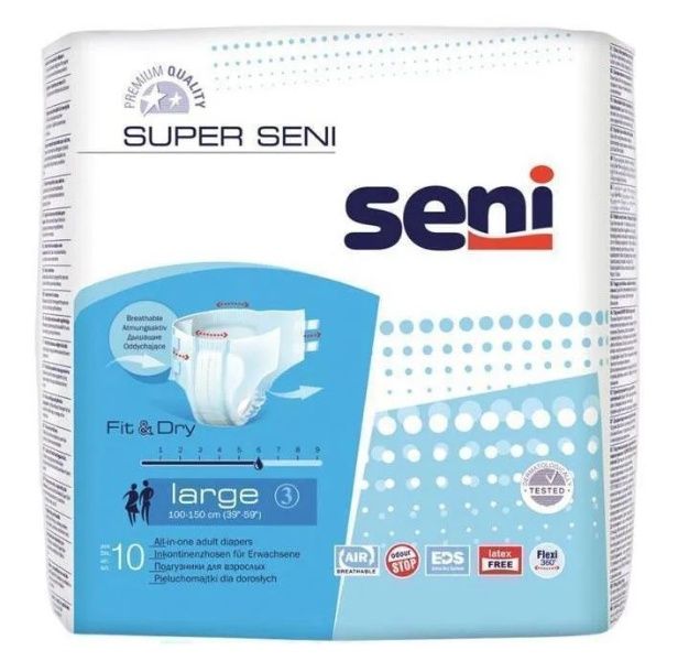 Подгузники Super Seni классик для взрослых Large 10шт