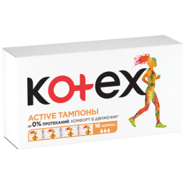 Тампоны Kotex Котекс Эктив нормал №16