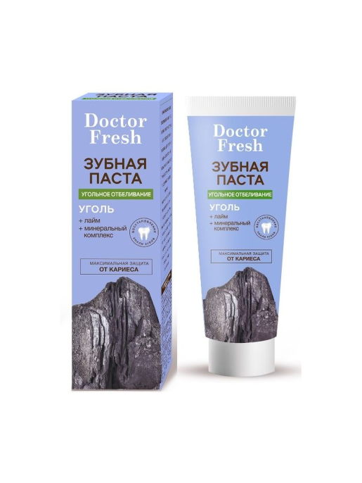 Зубная паста Doctor Fresh Угольное отбеливание 75мл