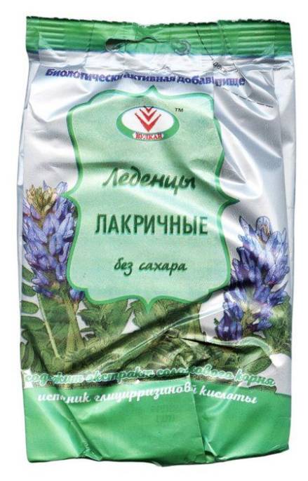 Леденцы Лакричные от кашля без сахара 50г