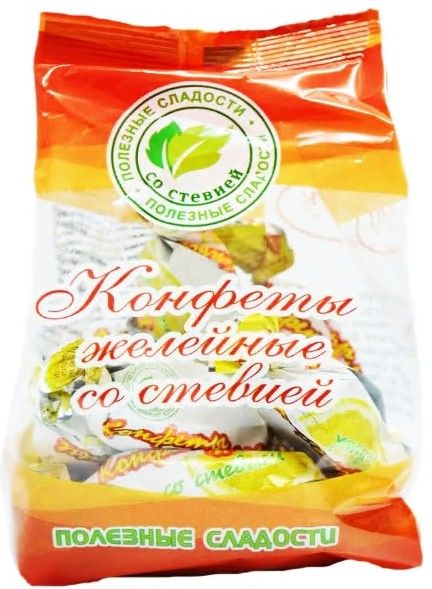 Конфеты желейные со стевией со вкусом лимона 200г