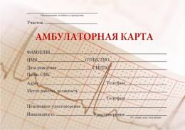 Карта Медицинская пациента Форма №025 у-04 А5 96 листов