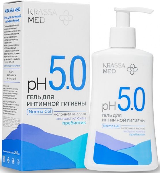 KRASSA MED Гель для интимной гигены НОРМА 250мл