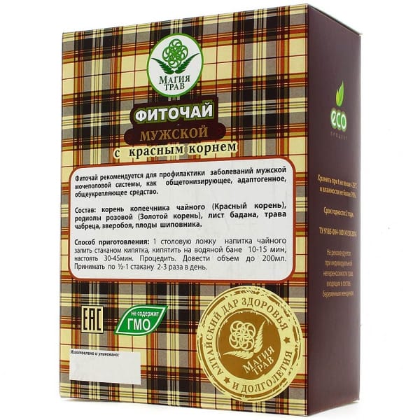 Фиточай «Мужской» с красным корнем, 75 гр.