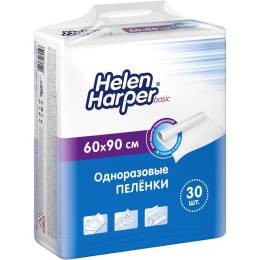 Пеленки впитывающие детские Helen Harper Хелен Харпер Basic 60 на 90 30шт