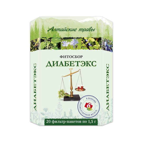 Фитосбор Диабетэкс при сахарном диабете серия Алтайские травы