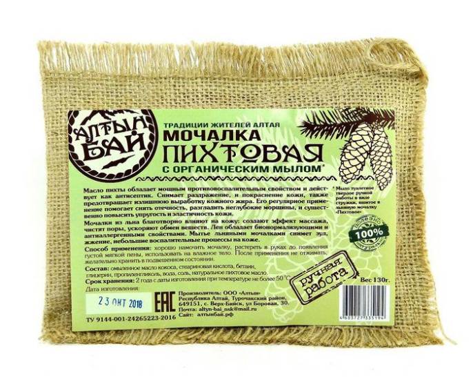 Мочалка льняная Пихтовая 130г