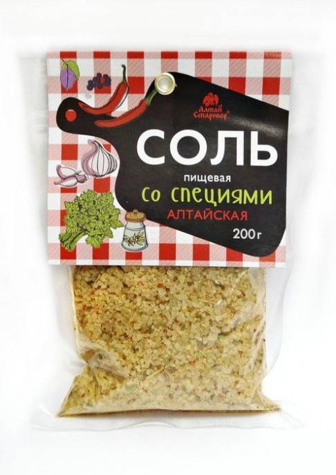 Соль пищевая со специями Алтай Старовер 200г