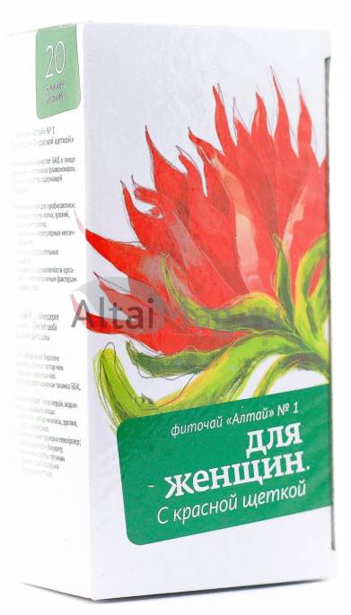 Фиточай №1 для женщин при миоме с красной щеткой 20 пакетиков