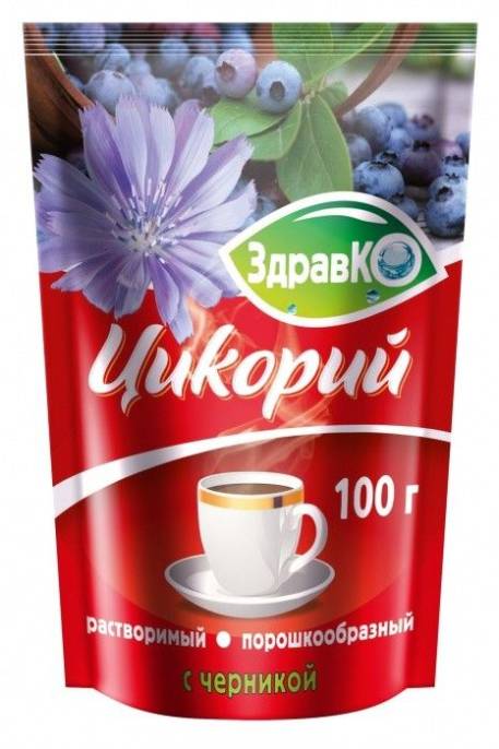 Цикорий растительный дойпак ZIP с черникой ЗдравКо 100 г