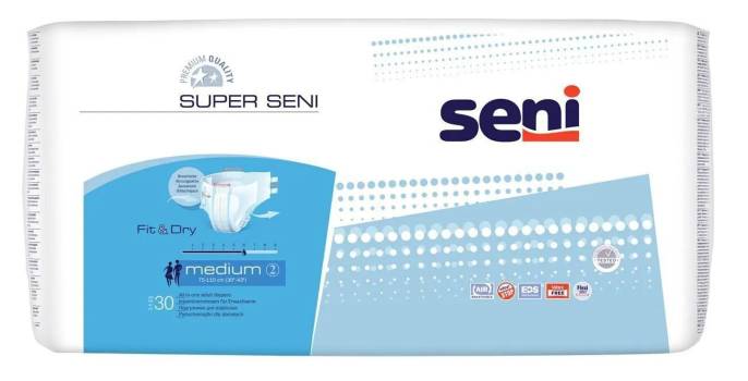 Подгузники Super Seni AIR для взрослых Medium 30шт