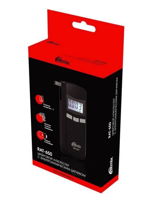 Алкотестер RITMIX RAT 650 для водителей