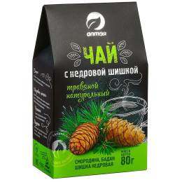 Чай травяной с кедровой шишкой, 80 гр.