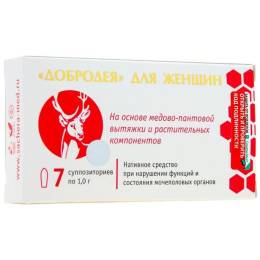 Суппозитории интимной гигиены «Добродея» для женщин, 7 шт.
