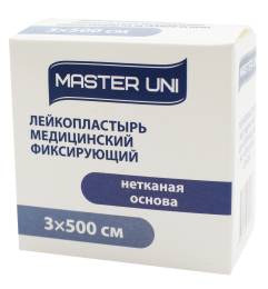 Лейкопластырь MASTER UNI UNIPORE 3 на 500 см нетканая основа