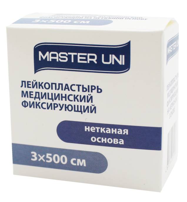 Лейкопластырь MASTER UNI UNIPORE 3 на 500 см нетканая основа