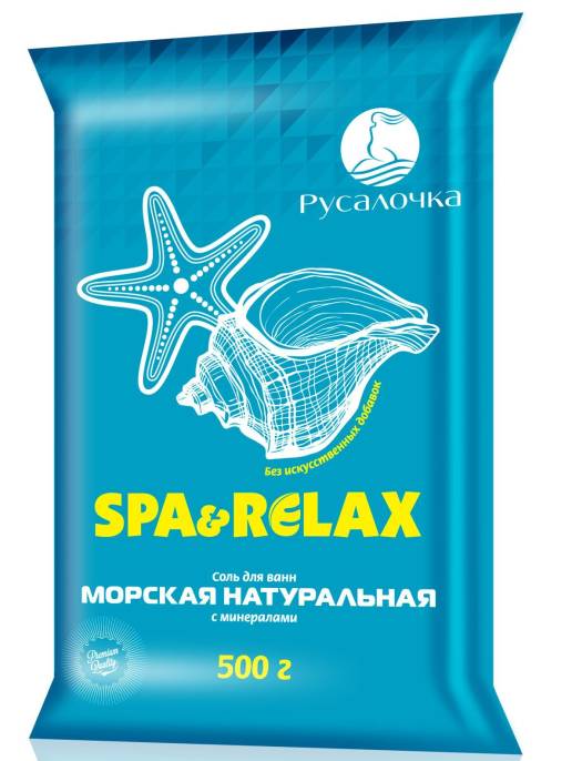 Соль для ванн SPA RELAX Морская натуральная 500г