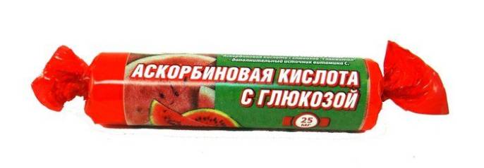 Аскорбиновая кислота гленвитол №10табл арбуз 10 шт