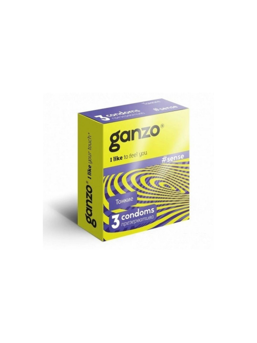 Презервативы GANZO SENSE тонкие 3 шт