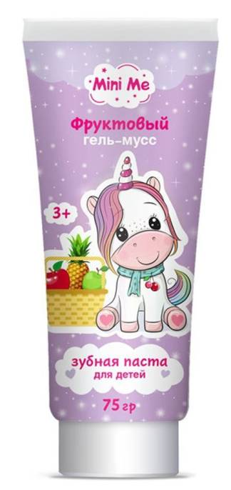 Mini Me зубная паста для детей Фруктовый гель мусс 75г