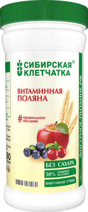 Клетчатка Сибирская Витаминная поляна банка 280г