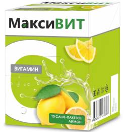 Напиток Максивит с витамином С со вкусом лимона 10 саше пакетов