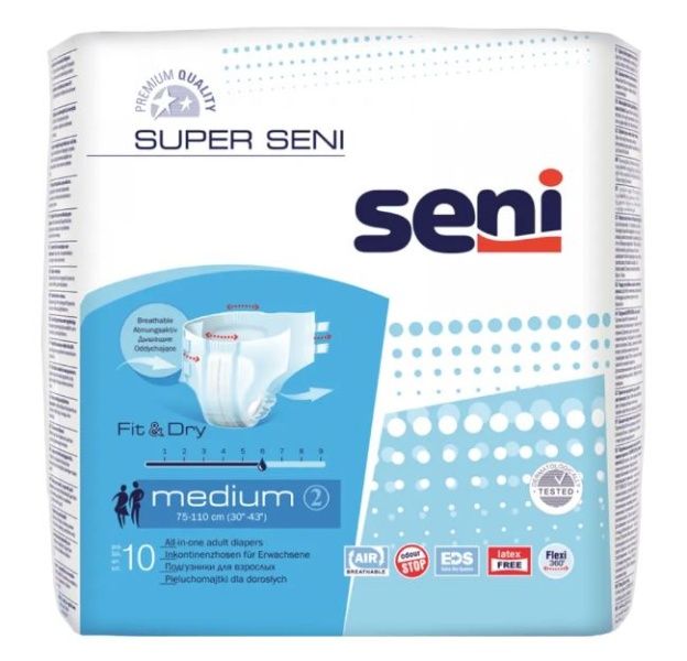 Подгузники Super Seni классик для взрослых Medium 10шт