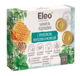Карамель леденцовая Eleo с прополисом и мелиссой 6шт